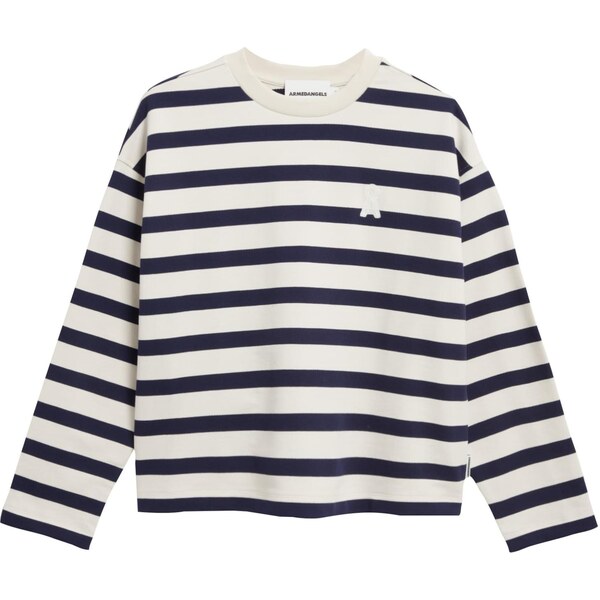 ARMEDANGELS Mikina Maarlen Bold krémová / námornícka modrá / biela 66330603