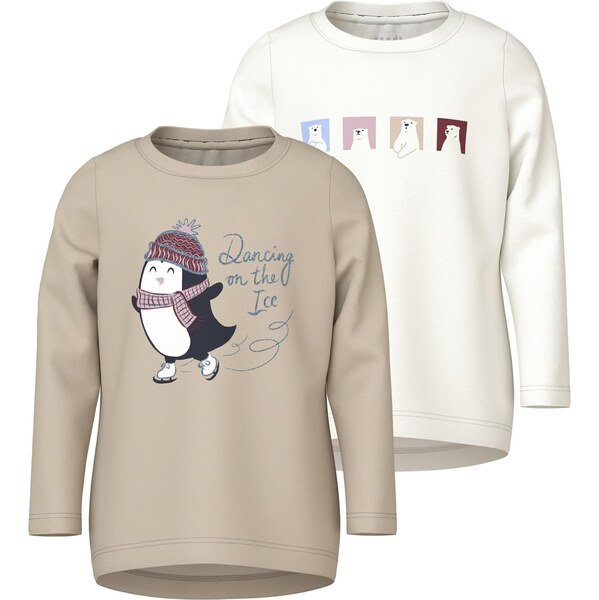 NAME IT Tričko NMFVIX svetlomodrá / brokátová / vínovo červená / biela 66330694