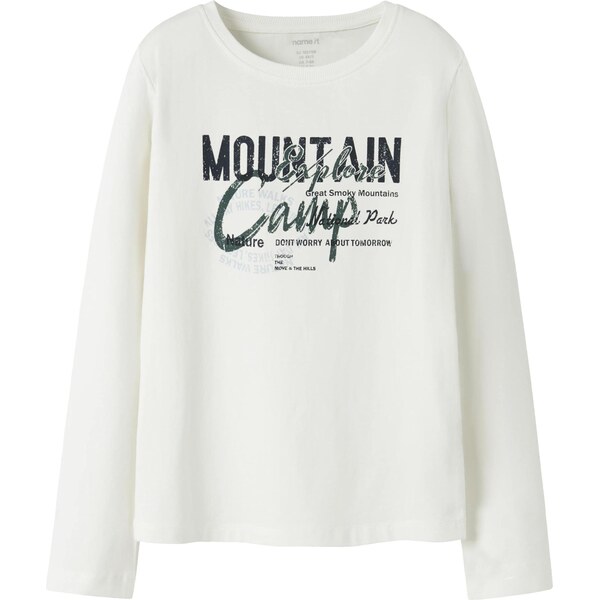 NAME IT Tričko NKMVUX tmavozelená / čierna / prírodná biela 66330696