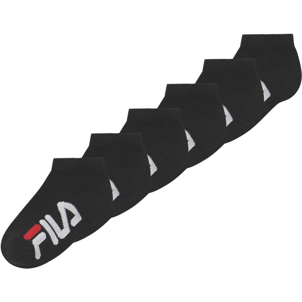 FILA Ponožky svetlosivá / červená / čierna 66330697