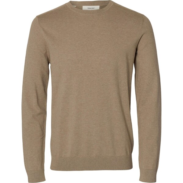 SELECTED Sveter SLHBERG svetlohnedá 66330722