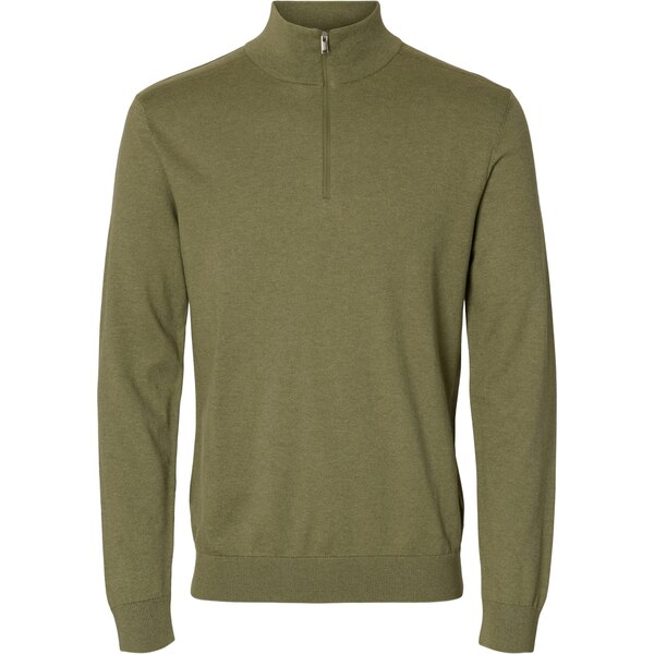 SELECTED Sveter SLHBERG olivová 66330723