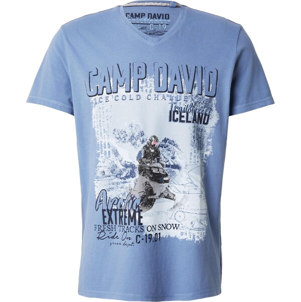 CAMP DAVID Tričko svetlomodrá / čierna / biela 66330922