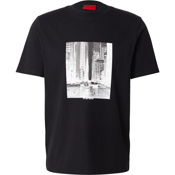 HUGO Tričko Deyss sivá / svetlosivá / čierna 66330986