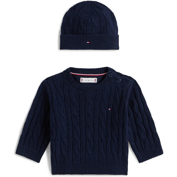 TOMMY HILFIGER Sveter námornícka modrá / červená / biela 66331158