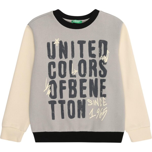 UNITED COLORS OF BENETTON Mikina tmavošedá / svetlosivá / čierna 66331162