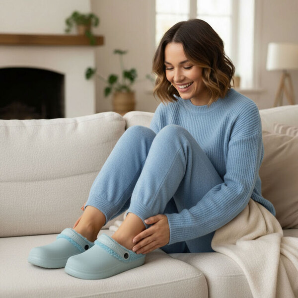 JOHN-C Uni modré zateplené gumené šľapky MIRANDA 66335244