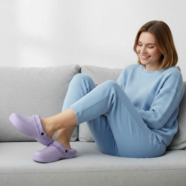 JOHN-C Dámske fialové zateplené gumené šľapky MIRANDA 66335246