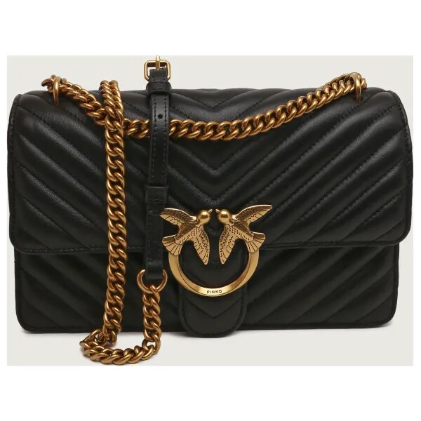 Pinko Kožená kabelka na rameno LOVE ONE CLASSIC 37504302