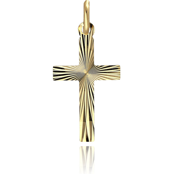 OLIVIE Prívesok zo žltého zlata KRÍŽ Au 585/1000 66795555