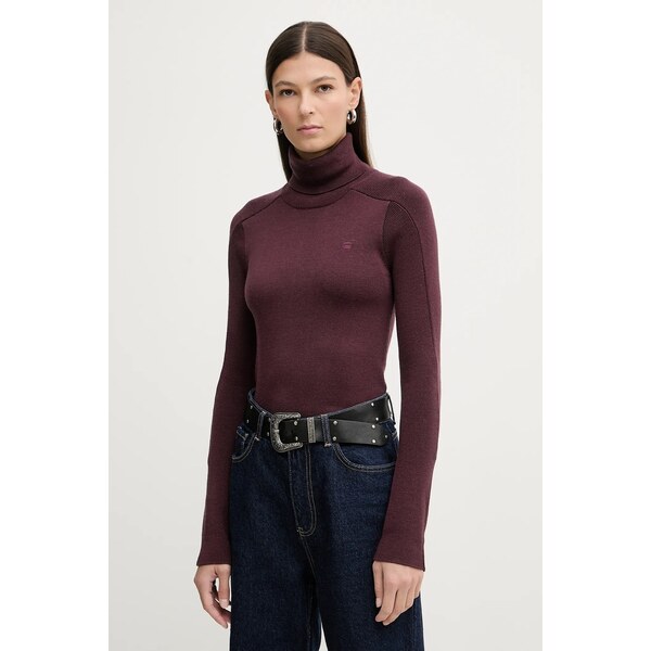 Vlnený sveter G-Star Core turtle slim knit 66336562