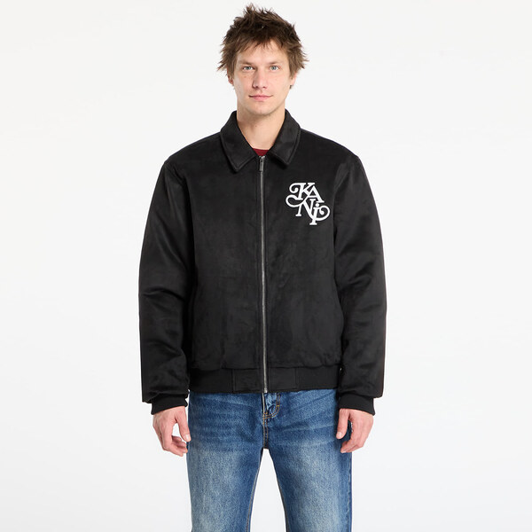 Bunda Karl Kani Legacy Faux Suede Bowling Jacket Black M 66337996