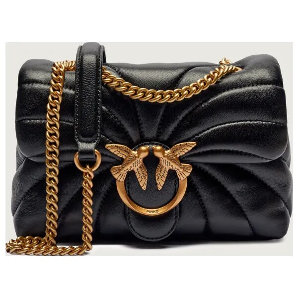 Pinko Kožená kabelka na rameno LOVE PUFF MINI 57983902
