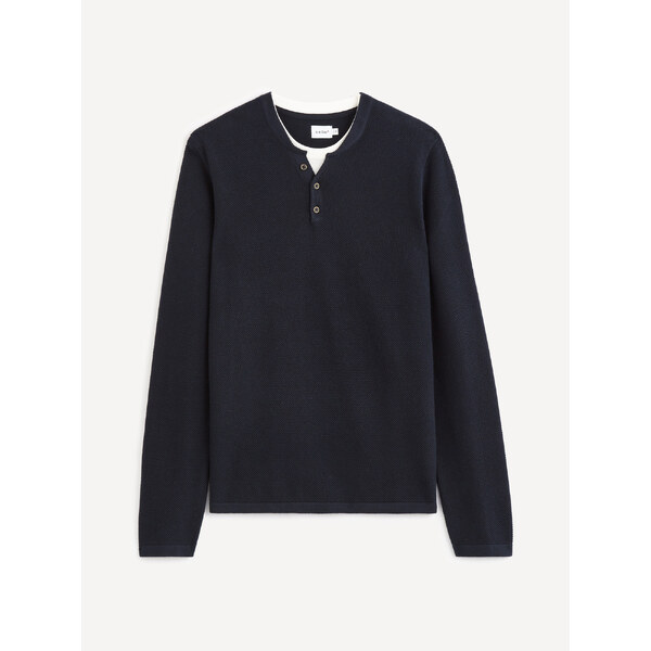 Tmavomodrý sveter Celio Techillpic 50511087