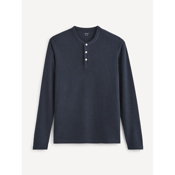 Tmavomodré tričko Celio Sewaffle 50507778