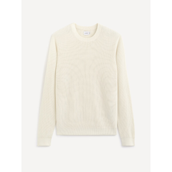 Biely basic sveter Celio Tepic 50506244