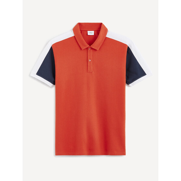 Tričká s krátkym rukávom pre mužov Celio - oranžová 50512139