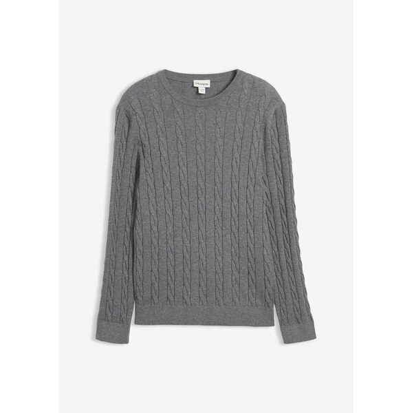bonprix Jemne pletený pulóver s osmičkovým vzorom, z mäkkého mixu 66341319
