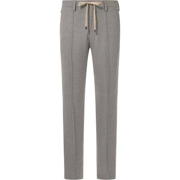 Boggi Milano Nohavice s pukmi B Jersey sivá melírovaná 66346026