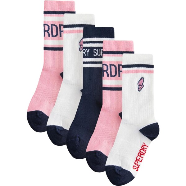 Superdry Ponožky svetloružová / čierna / biela 66346335