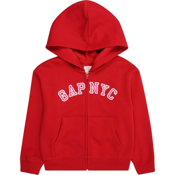 GAP Tepláková bunda HERITAGE ružová / červená / biela 66346570