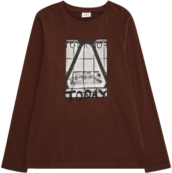 s.Oliver Tričko tmavohnedá / sivá / čierna 66346676