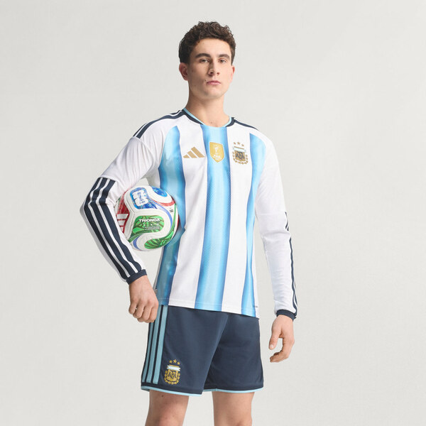 Adidas Dres Argentina 26 Home Authentic Long Sleeve Jersey 66345296