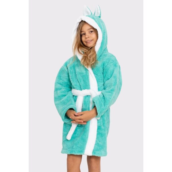 Vienetta Secret Detský župan Zajačik s uškami zelený 47243326