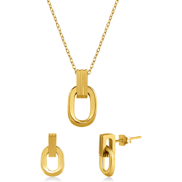 Troli Pozlátená sada šperkov (náušnice, retiazka, prívesok) 66819388