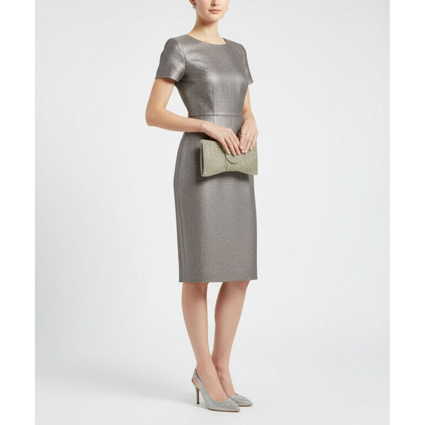 JOHN-C Strieborná trblietavá spoločenská kabelka BOW SILVER 66347599