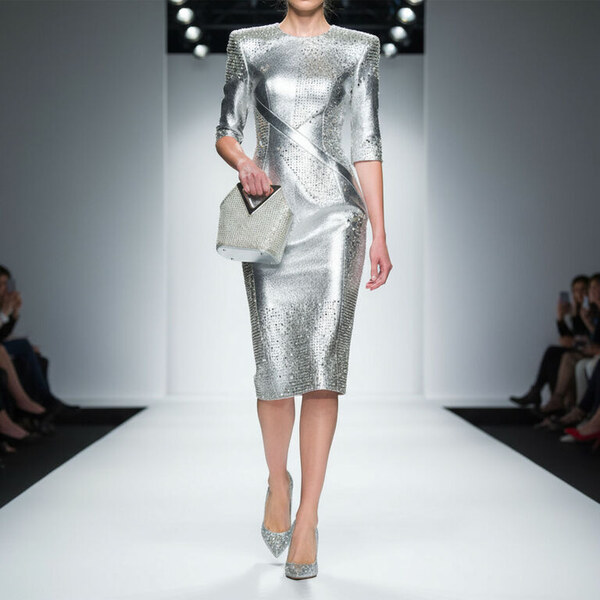 JOHN-C Dámska strieborná spoločenská kabelka TRIANGLE SILVER 66347603