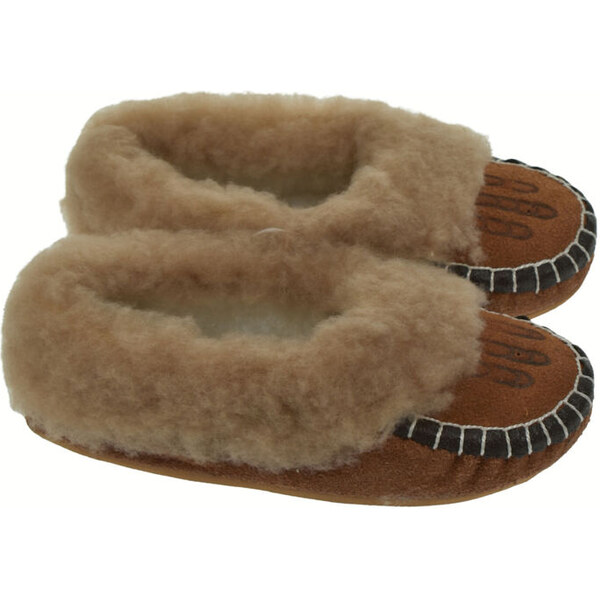JOHN-C Detské kožené papuče LAMBY z ovčej vlny 15-23 66347609