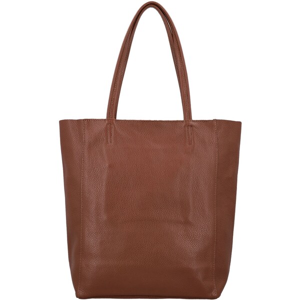 Dámska kožená kabelka na rameno hnedá - Delami Vera Pelle Saniela 66403318