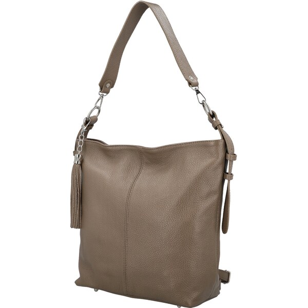 Dámska kožená kabelka do ruky taupe - Delami Vera Pelle Ameli taupe 66403315