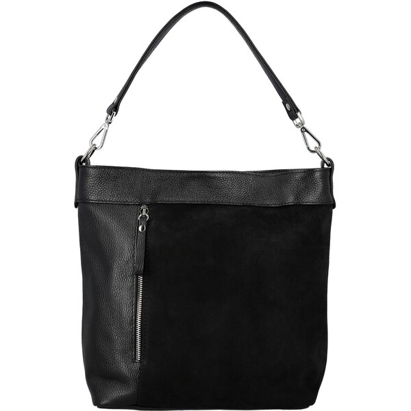 Dámska kožená kabelka do ruky čierna - Delami Vera Pelle Aneli čierna 66403311
