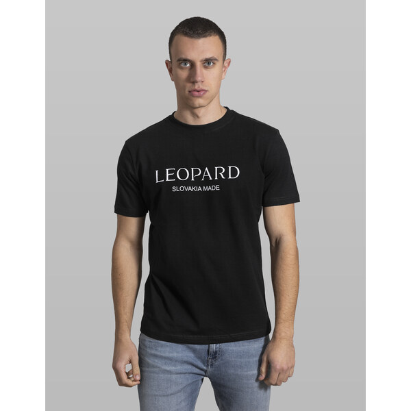 Módna značka LEOPARD PÁNSKE TRIČKO ČIERNE 65235750