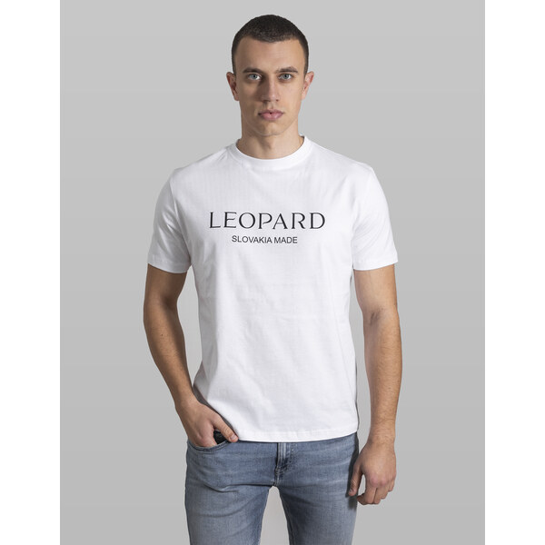 Módna značka LEOPARD PÁNSKE TRIČKO BIELE 65235751