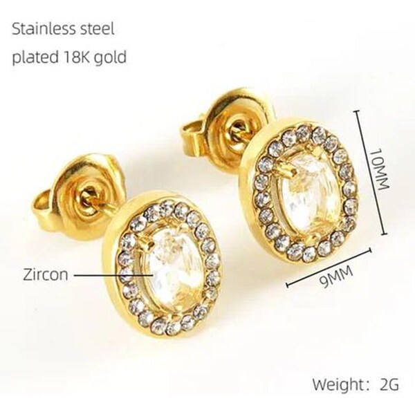 Oceľové náušnice Glare 682 66354048