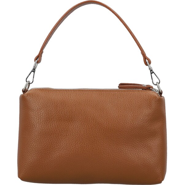 Dámska kožená kabelka na rameno koňaková - Delami Vera Pelle Sussan 66436780