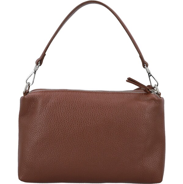 Dámska kožená kabelka na rameno tmavo hnedá - Delami Vera Pelle Sussan 66436781