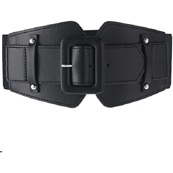 Lifestyle Dámsky kožený široký korzetový opasok Farina Čierny 65225843