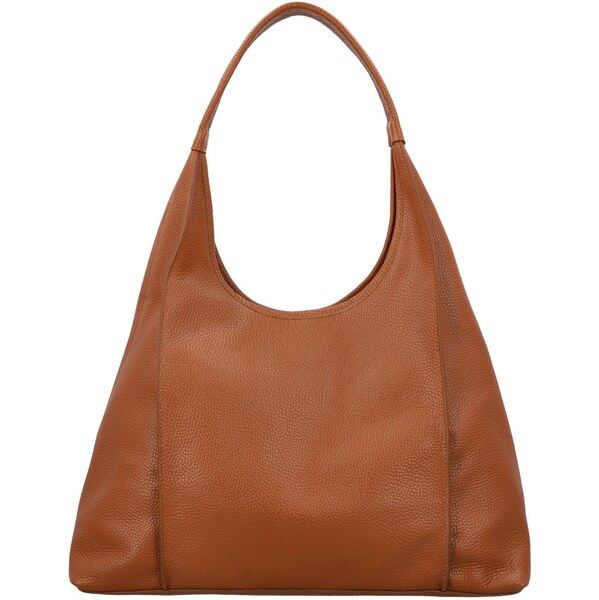 Dámska kožená kabelka na rameno koňaková - Delami Vera Pelle Blanca 66403326