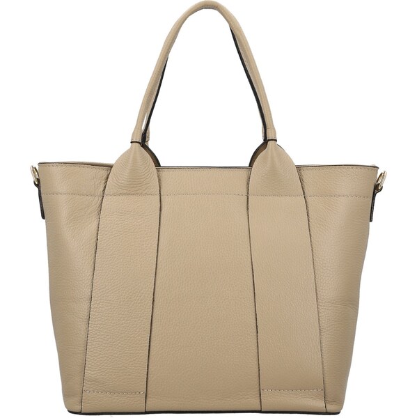 Dámska kožená kabelka na rameno béžová - Delami Vera Pelle Nadiya 66403329