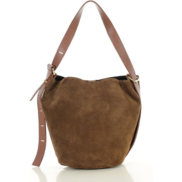 MARCO MAZZINI Dámska kožená taška typu hobo | camel s292b 66364409