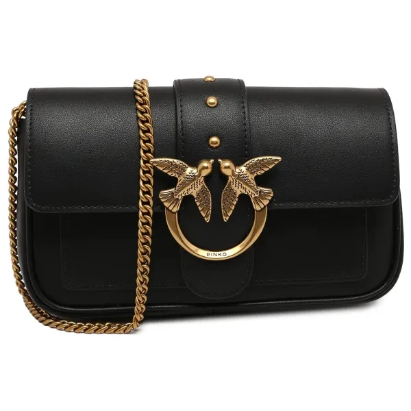 Pinko Kožená kabelka na rameno LOVE ONE POCKET C 37381755