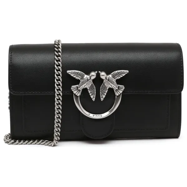 Pinko Kožená crossbody kabelka LOVE ONE WALLET C VITELLO SETA 37381759