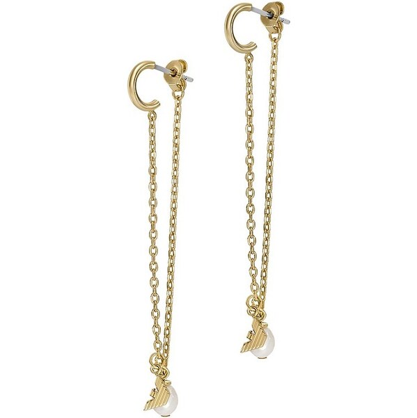 Emporio Armani Dlhé visiace náušnice s pravou perlou EGS3199710 66584751