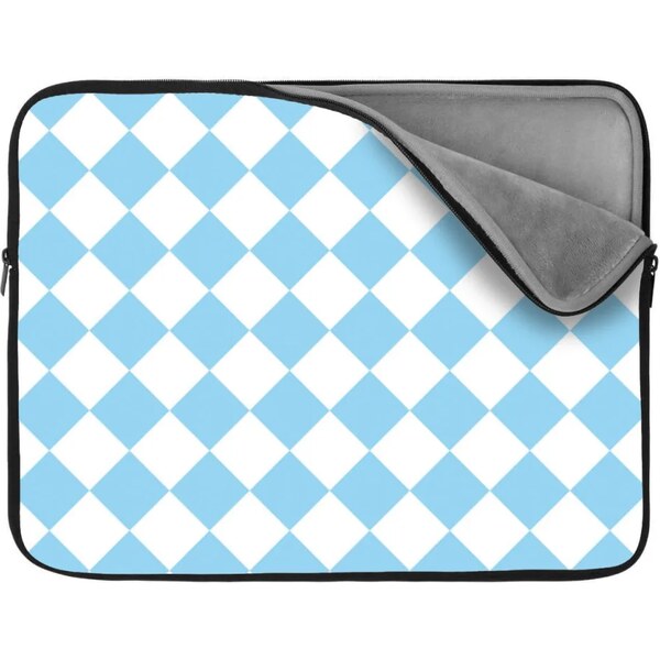 Sablio Obal na notebook Bielo-modré kosoštvorce 65430290