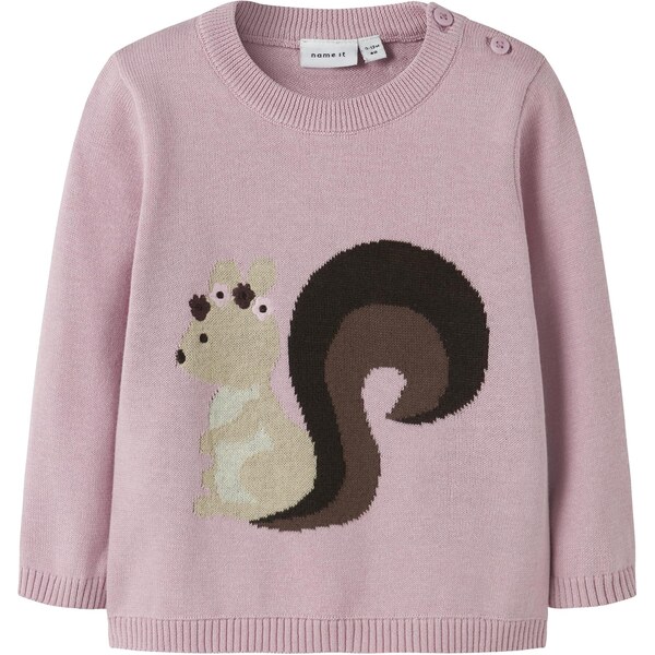 NAME IT Sveter NBFSOURCE čokoládová / pastelovo zelená / orgovánová / 66372291