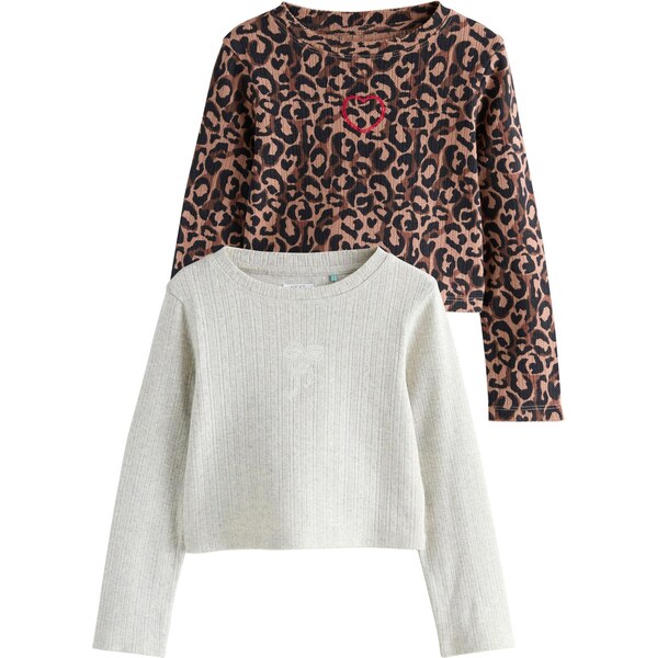 Next Tričko hnedá / mokka / svetlosivá / čierna 66372375